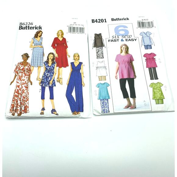 Simplicity and Butterick patterns Maternity sizes 8-16, set of 4 - Picture 3 of 3